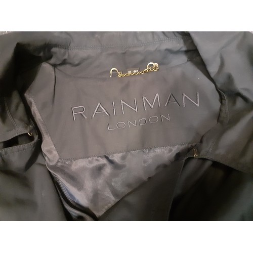 453 - Three late 20th Century gents coats comprising a Rainman of London navy full length rain mac size 44... 