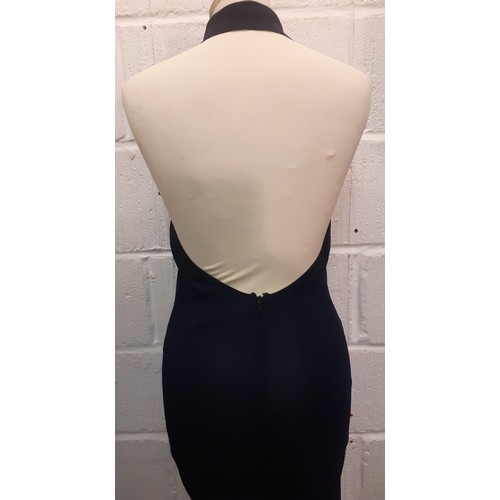 7 - Celine-A 2000 Phoebe Philo design navy halter neck jumpsuit with rear plunge backline. Location:Rail... 