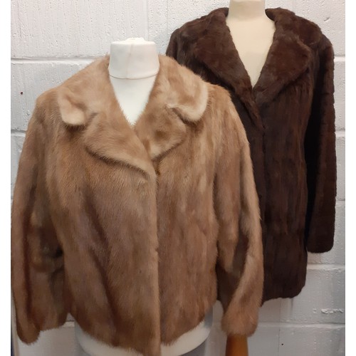 80 - Two vintage furs comprising a brown squirrel coat 40/42