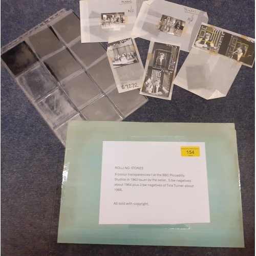 154 - Nine 1963 Rolling Stones colour transparencies at the BBC Piccadilly Studios taken by the vendor, th... 