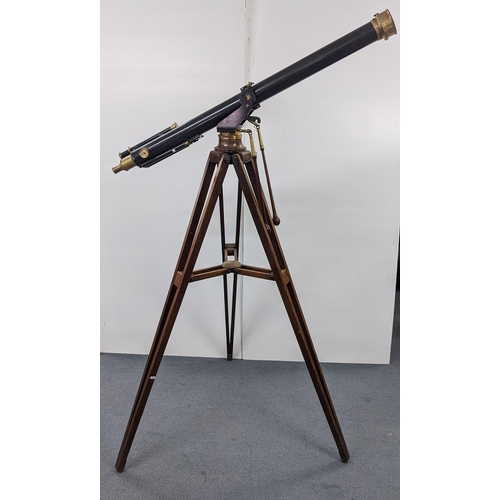 139 - A 19th century refracting astronomical telescope by Cooke & Sons, York, England, the barrel with foc... 