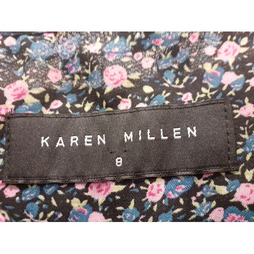 39 - Karen Millen-Two knee length skirts, UK size 8 together with an LK Bennett black knee length skirt w... 