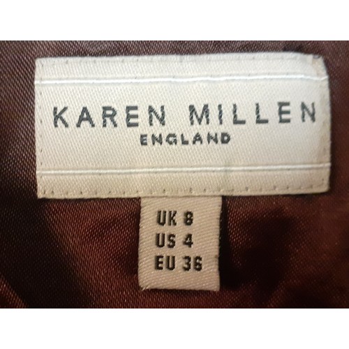 39 - Karen Millen-Two knee length skirts, UK size 8 together with an LK Bennett black knee length skirt w... 