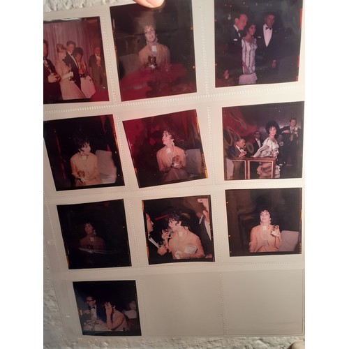 144 - Approx 130 original colour transparencies of various film and music personalities, taken by the vend... 