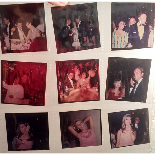 144 - Approx 130 original colour transparencies of various film and music personalities, taken by the vend... 