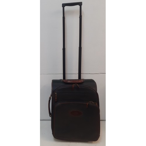 2 - Mulberry-A black Scotchgrain wheelie cabin bag, approx 17