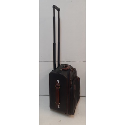 2 - Mulberry-A black Scotchgrain wheelie cabin bag, approx 17