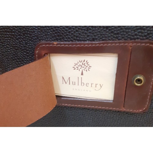 2 - Mulberry-A black Scotchgrain wheelie cabin bag, approx 17