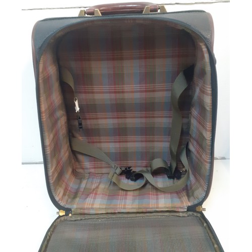 2 - Mulberry-A black Scotchgrain wheelie cabin bag, approx 17