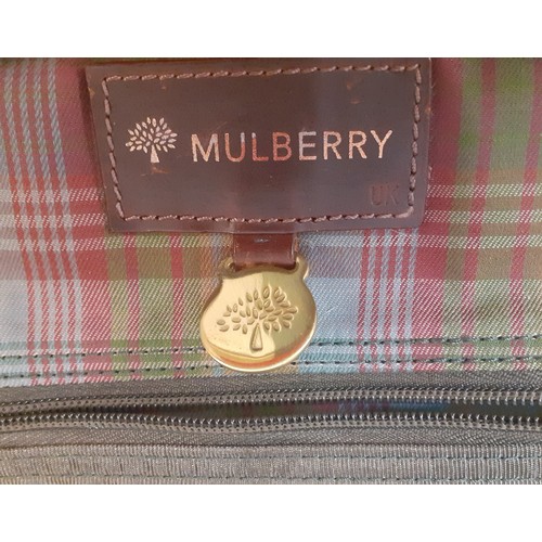 2 - Mulberry-A black Scotchgrain wheelie cabin bag, approx 17