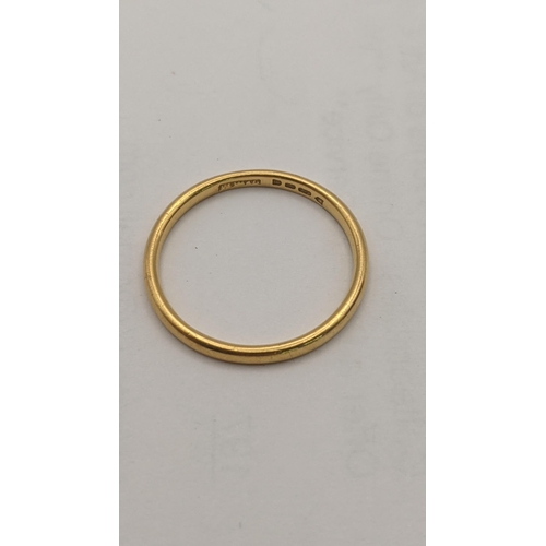 43 - A 22ct gold wedding band size M½ 1.9g

Location:CAB9
If there is no condition report shown, please r... 