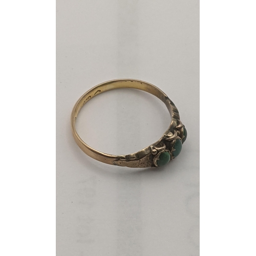 51 - A gold ring the stamped 22ct with the later shoulders unmarked 2g 
Location:RING
If there is no cond... 