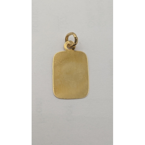 56 - A 15ct gold pendant, engraved with a bull 1g
Location:CAB5
If there is no condition report shown, pl... 