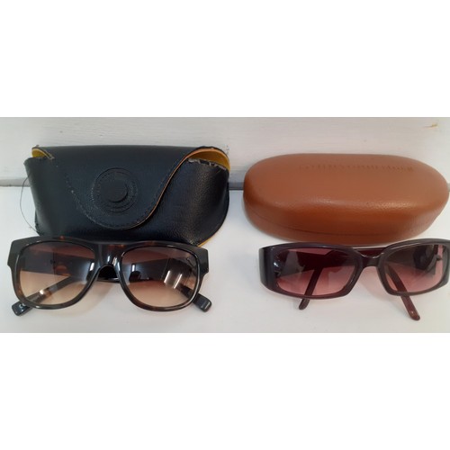 33 - Tommy Hilfiger-A pair of ladies designer brown prescription sunglasses with case together with a pai... 