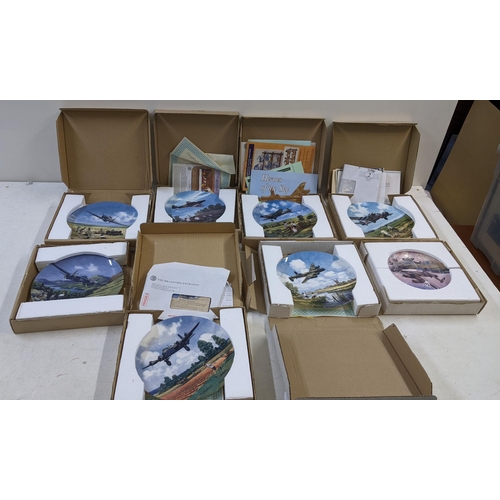 109 - A group of eight boxed collectors plates from the Heroes of the Sky collection by The Bradford Excha... 