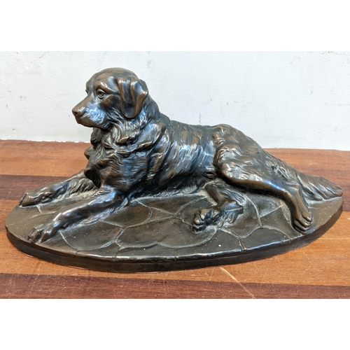 120 - A bronzed composition model of a Golden Retriever
Location: 1-1
If there is no condition report show... 