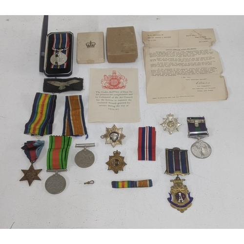 128 - Mixed medals to include a silver masonic RAOB medal, General service medal with Malaya bar Gurkha ri... 