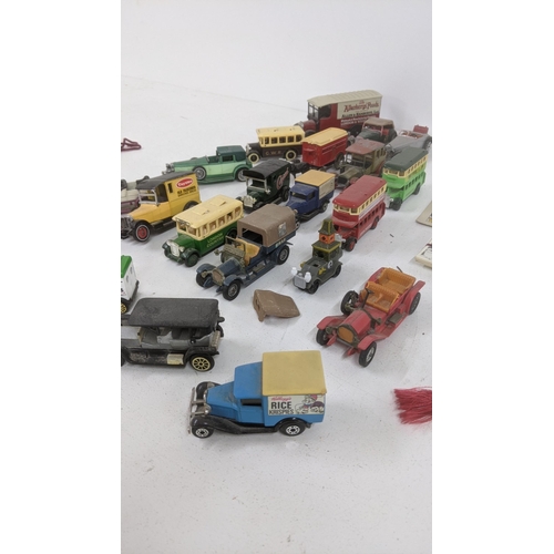 160 - Toys to include a vintage wind-up Tin toy Litho Graphics motorcycle and sidecar, together with Match... 