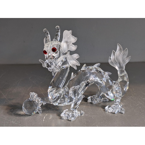 38 - Swarovski Crystal Society Annual editions including; 1995 Lion, 1996 Unicorn, 1997 Dragon and a 1998... 