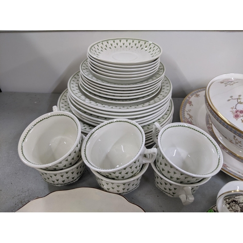 57 - Mixed China and part dinner services to include; an Adams - Meadowlands and Royal Doulton Conton pat... 