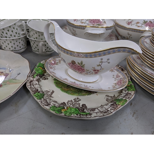 57 - Mixed China and part dinner services to include; an Adams - Meadowlands and Royal Doulton Conton pat... 