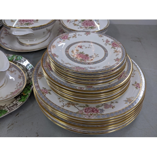 57 - Mixed China and part dinner services to include; an Adams - Meadowlands and Royal Doulton Conton pat... 