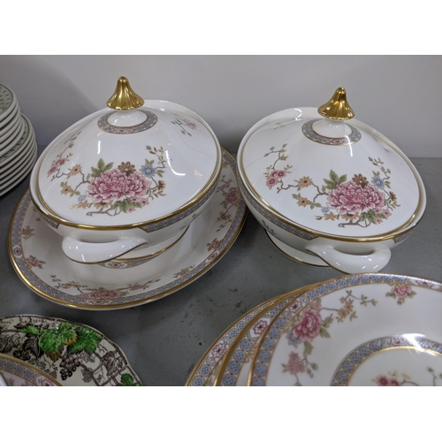 57 - Mixed China and part dinner services to include; an Adams - Meadowlands and Royal Doulton Conton pat... 