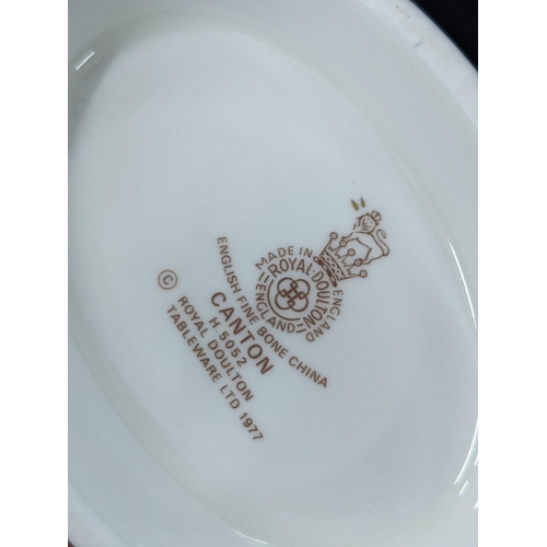 57 - Mixed China and part dinner services to include; an Adams - Meadowlands and Royal Doulton Conton pat... 