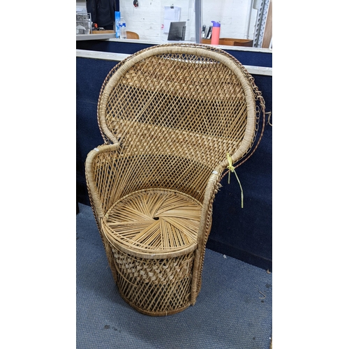 77 - A vintage wicker peacock chair
Location: A1B
If there is no condition report shown, please request