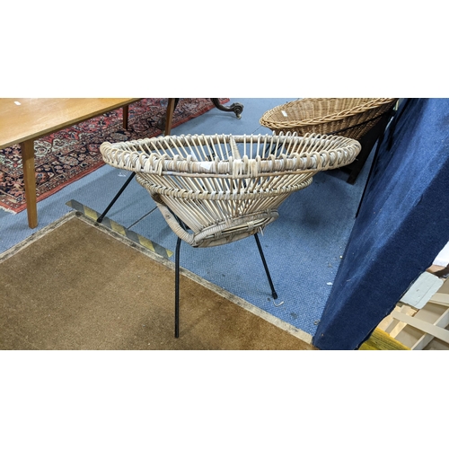 78 - A mid 20th century wicker tub chair, possibly by Franco Albini
Location: A1B
If there is no conditio... 