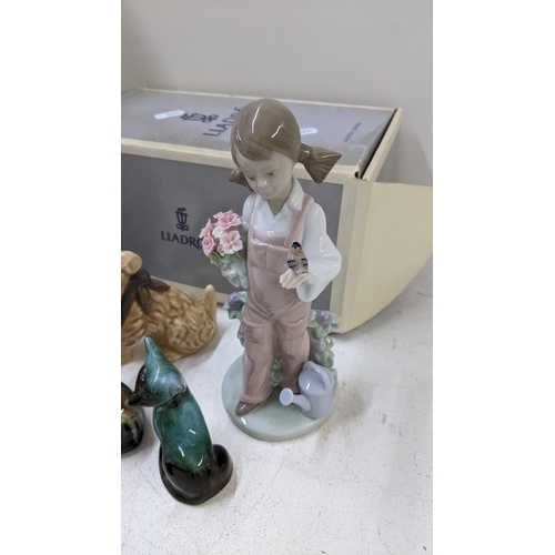 82 - A mixed lot to include a Kenwood Sodastream, a Lladro Spring Girl figurine and box, a pair of hallma... 