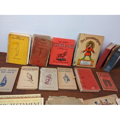 12 - Books- to include the well known German Der Struwwelpeter children's book, Winnie the Pooh 1954 and ... 