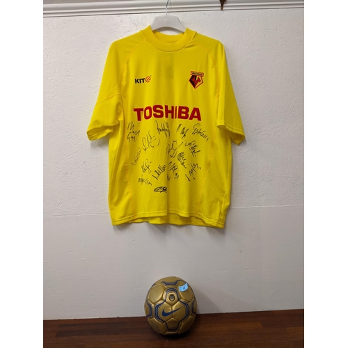 16 - A Watford football club signed shirt and a football
Location: 4-1
If there is no condition report sh... 