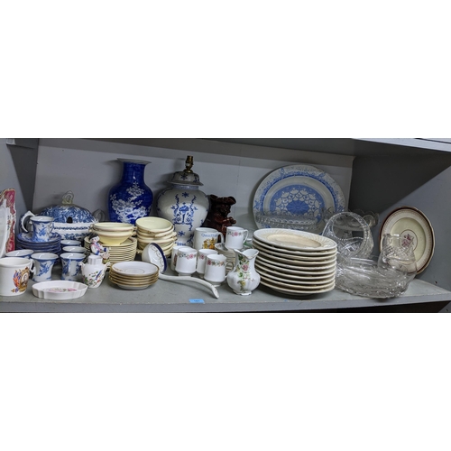 161 - A selection of Victorian and later ceramics and glassware to include a Victorian Royal Crown Derby L... 