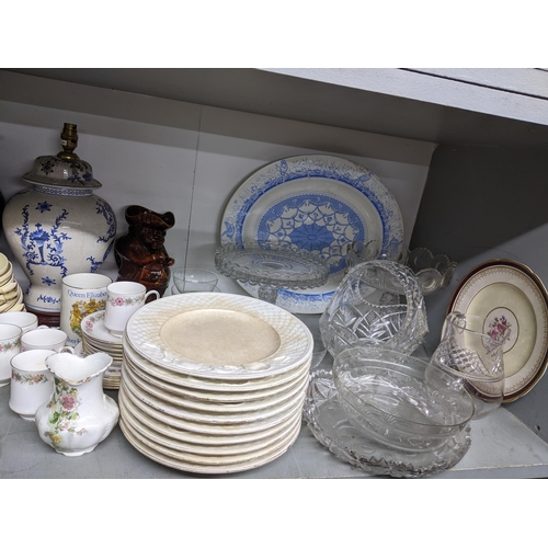 161 - A selection of Victorian and later ceramics and glassware to include a Victorian Royal Crown Derby L... 