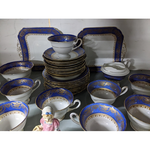 162 - 20th ceramics to include a Noritake coffee set of five cups and six saucers decorated with a lakelan... 