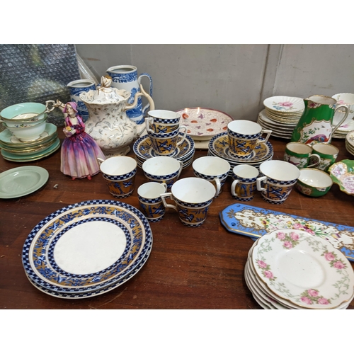 151 - 19th century and later mainly teaware to include Copeland, Masons, T Goode & Sons, Coalport and othe... 