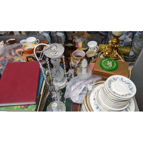 429 - A mixed lot to include gilt framed mirrors, crystal cut glass decanters, a didgeridoo, die cast vehi... 