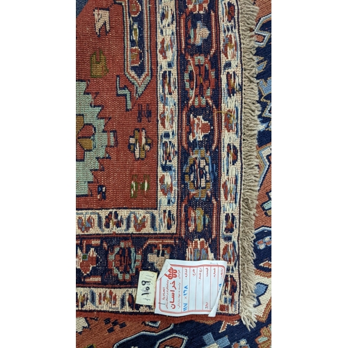 456 - A Turkish rug with geometric motifs on a red ground 167cm x 117cm Location:A2M
If there is no condit... 