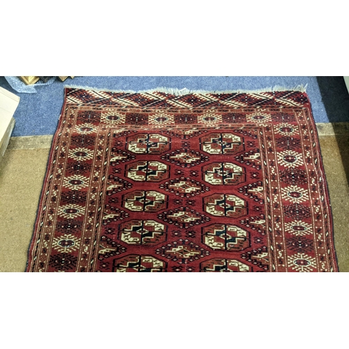 457 - A Bokhara rug with repeated gulls on a red ground Location:A2M
If there is no condition report shown... 