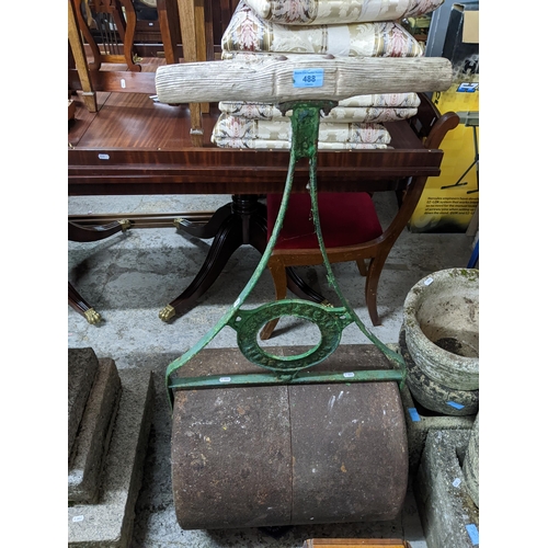 488 - T Green & Sons vintage garden roller with wooden handle Location:G
If there is no condition report s... 