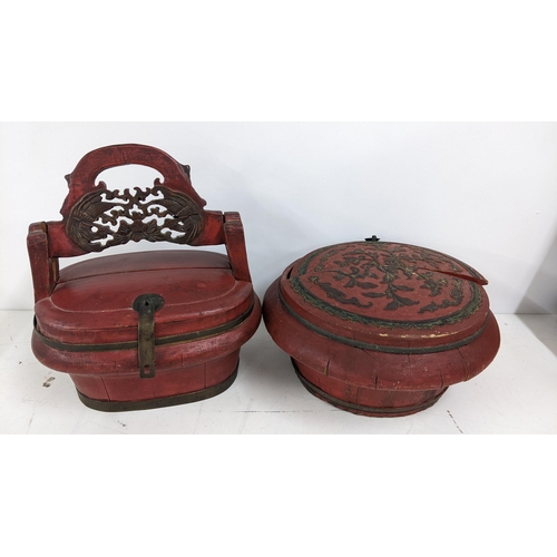 164 - Two 20th century Chinese painted carved wooden boxes
Location: LAB
If there is no condition report s... 