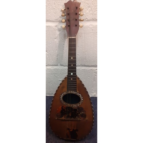 124 - A Phebe mandolin together with a German Kay & Co squeeze box housed in a mahogany box. Location: 1-2... 