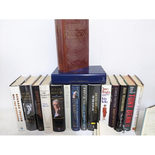 480 - Collection of 28 books on Politics, mostly memoirs and First Editions, with many signed or presented... 