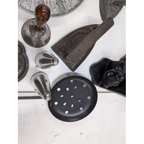 408 - Metalware to include silver plate EPNS pewter and various other fireside items
Location:A4F
If there... 