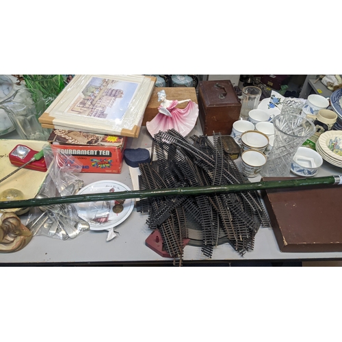 418 - A mixed lot to include a French style ceiling light, cutlery, Royal Doulton figure and others
Locati... 