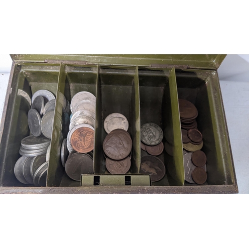 427 - A large collection of coins to include early 20th century pennies, three pennies and other English a... 