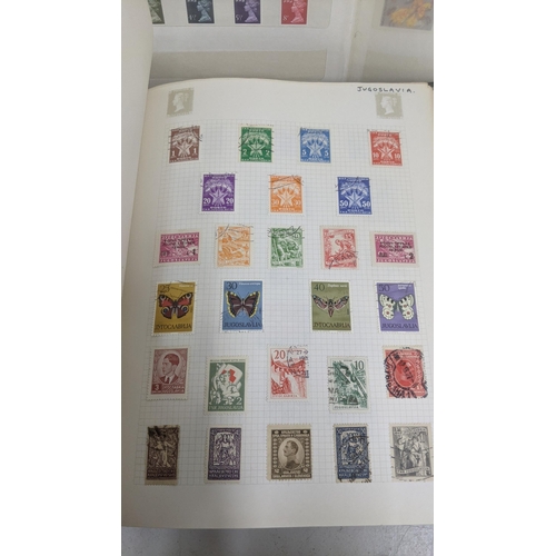 446 - A collection of part filled stamp albums from around the world to include examples from Jersey, Irel... 