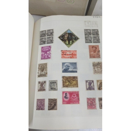 446 - A collection of part filled stamp albums from around the world to include examples from Jersey, Irel... 