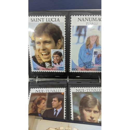 447 - Stamps and stamp albums to include a variety of loose examples, together with four albums of stamps ... 